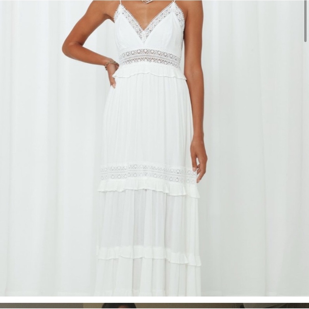 Hello Molly white maxi dress